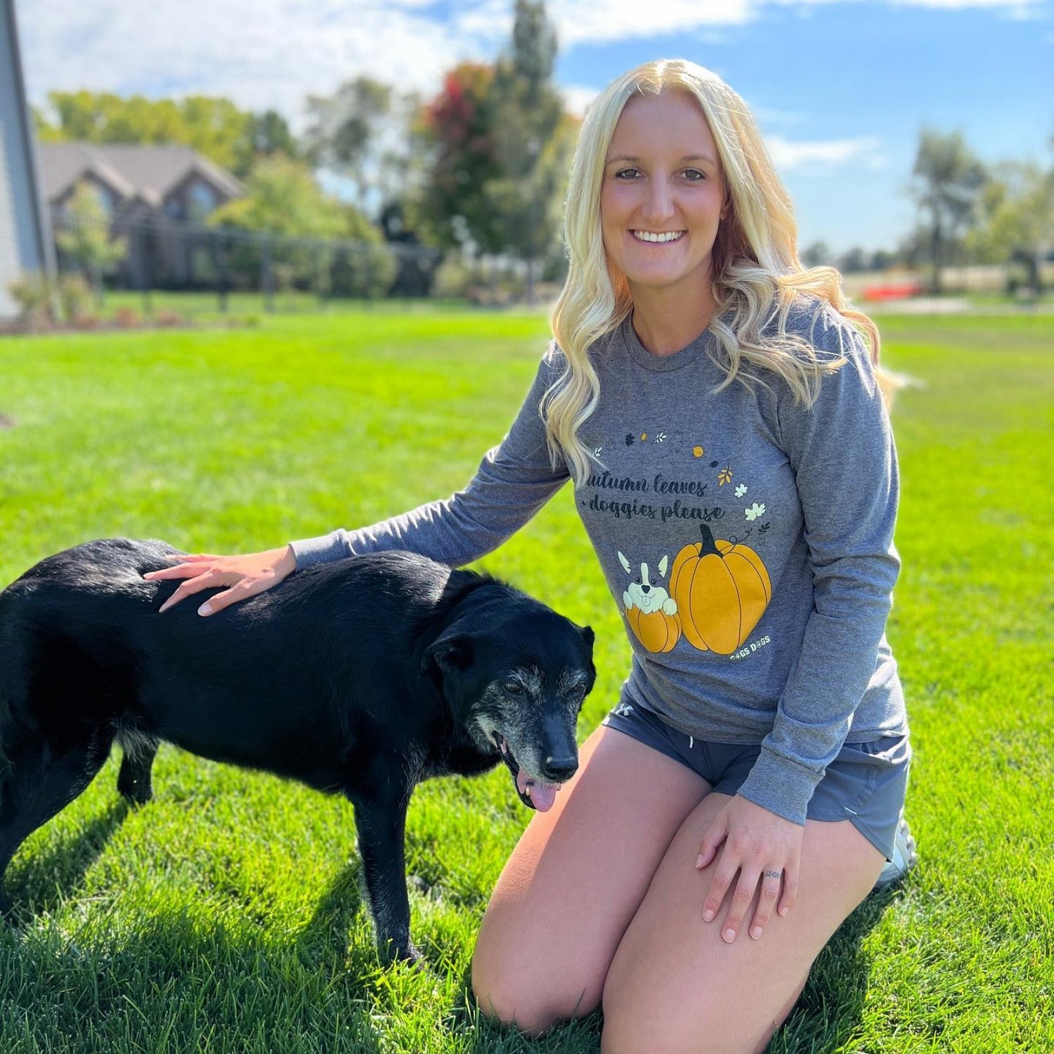 Autumn Leaves Doggies Please Long Sleeve Shirt