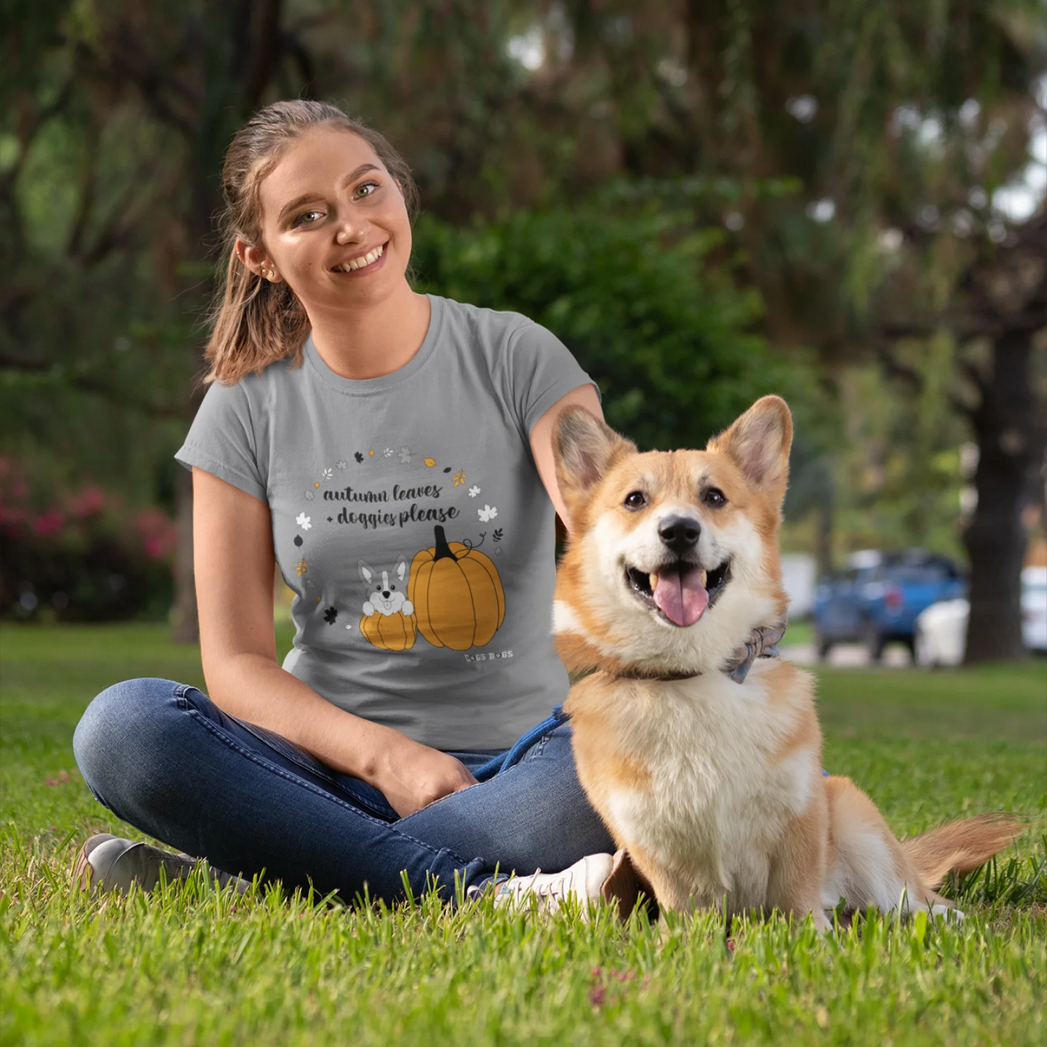 Autumn Leaves Doggies Please T-Shirt