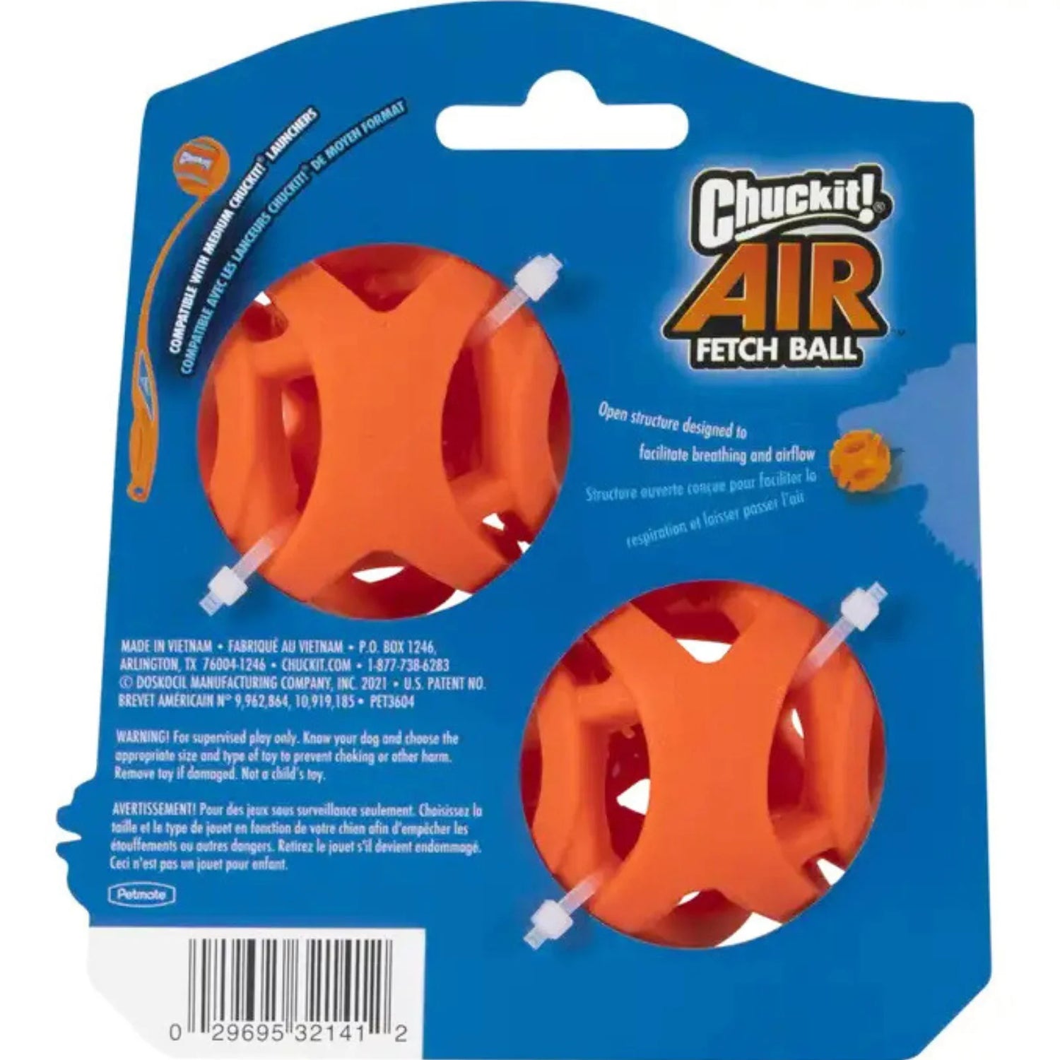 Chuckit! Air Fetch Ball Dog Toy (Medium 2-Pack)