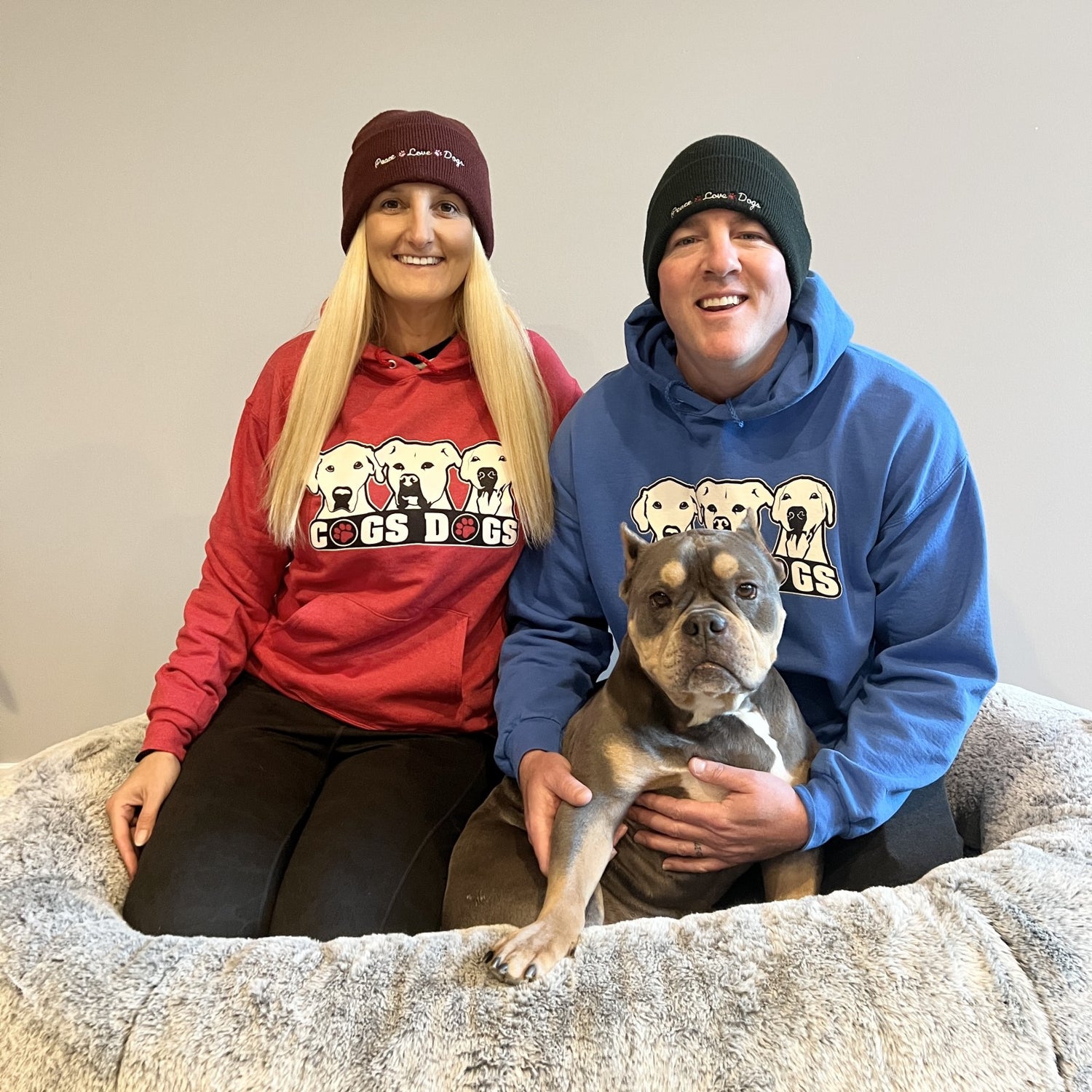 Cogs Dogs Hoodie & Peace Love Dogs Beanie Bundle