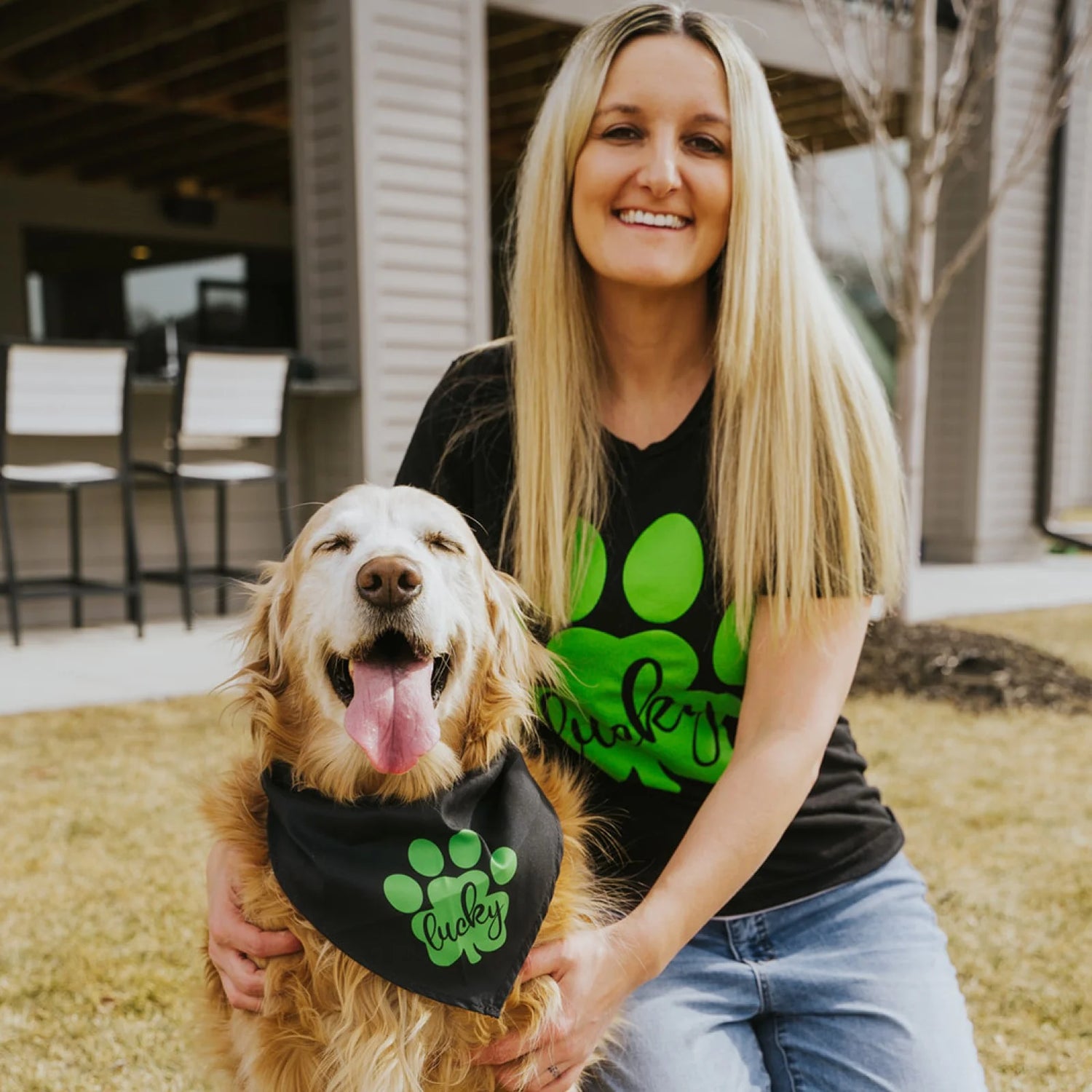 Lucky T-Shirt & Dog Bandana Bundle