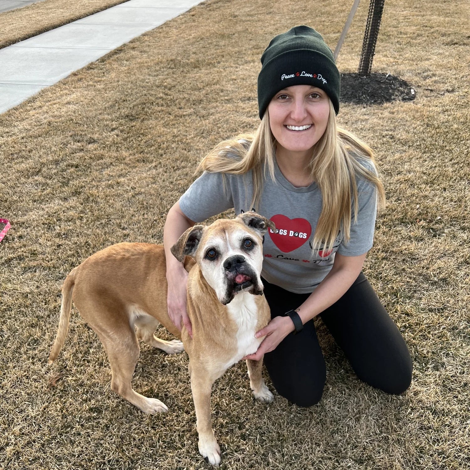Peace Love Dogs T-Shirt & Beanie Bundle