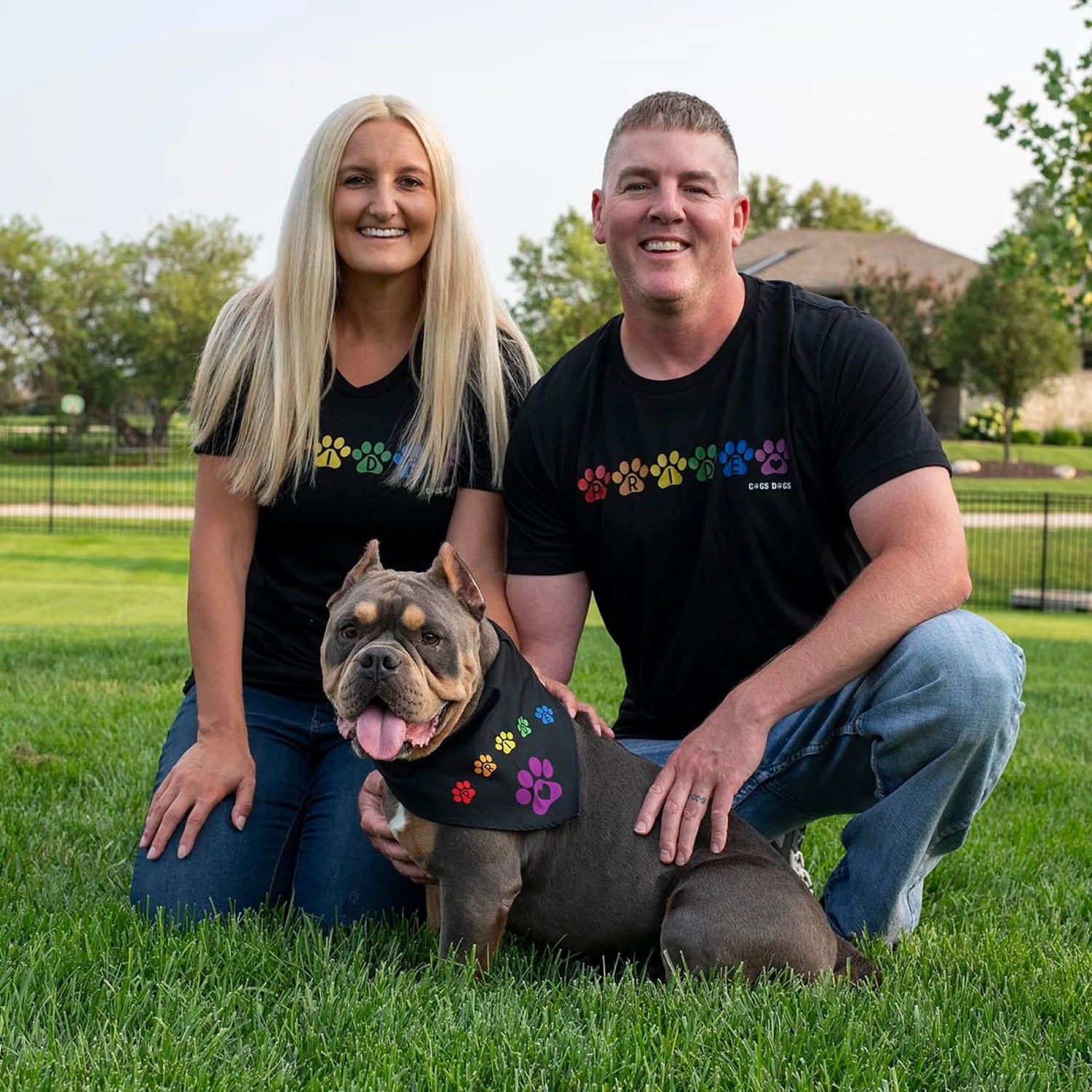 Pride Rainbow T-Shirt & Dog Bandana Bundle