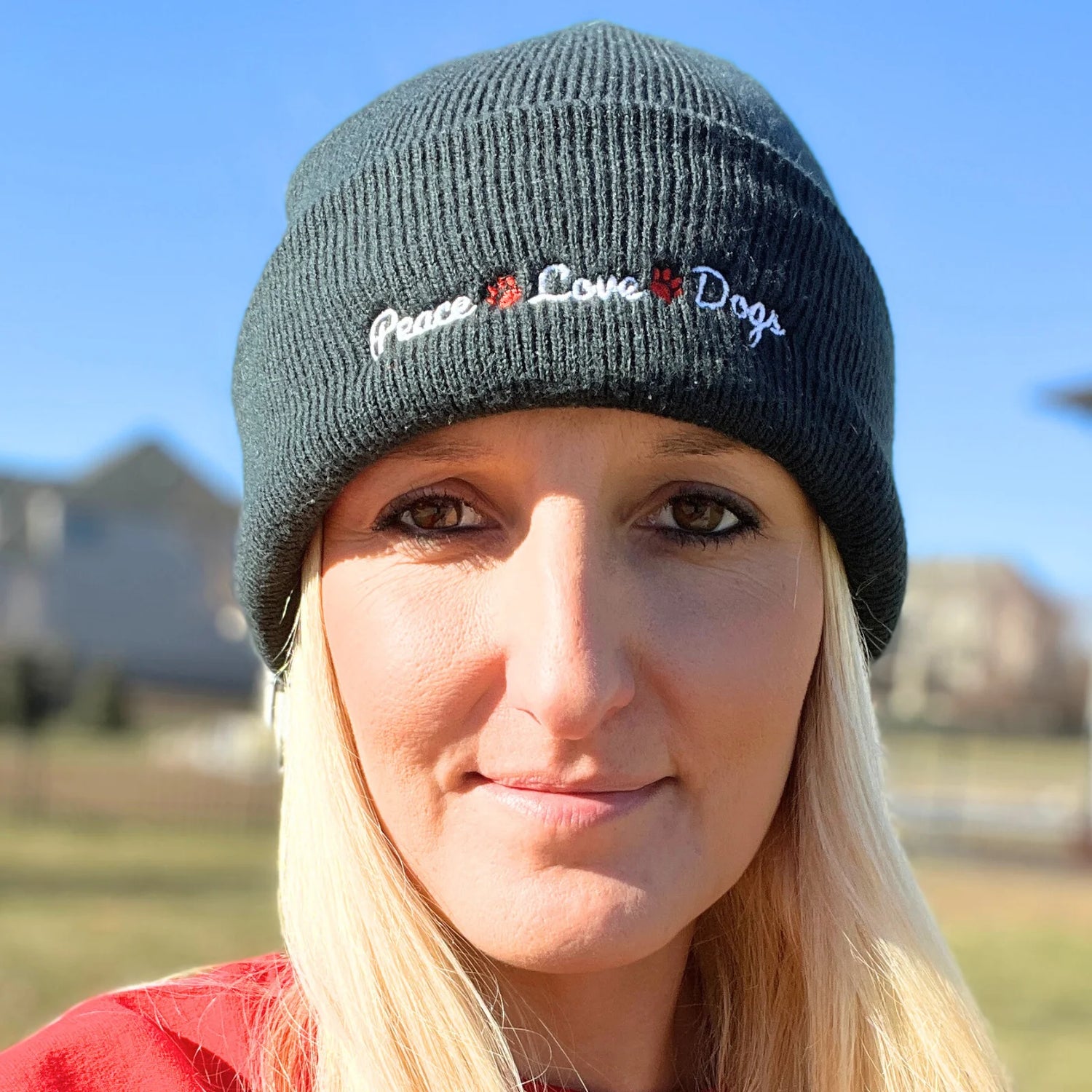 Peace Love Dogs Beanie