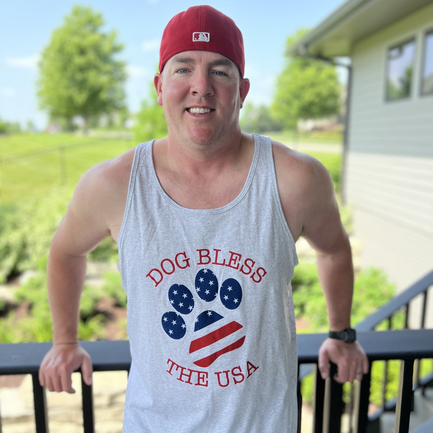 Dog Bless The USA Unisex Tank