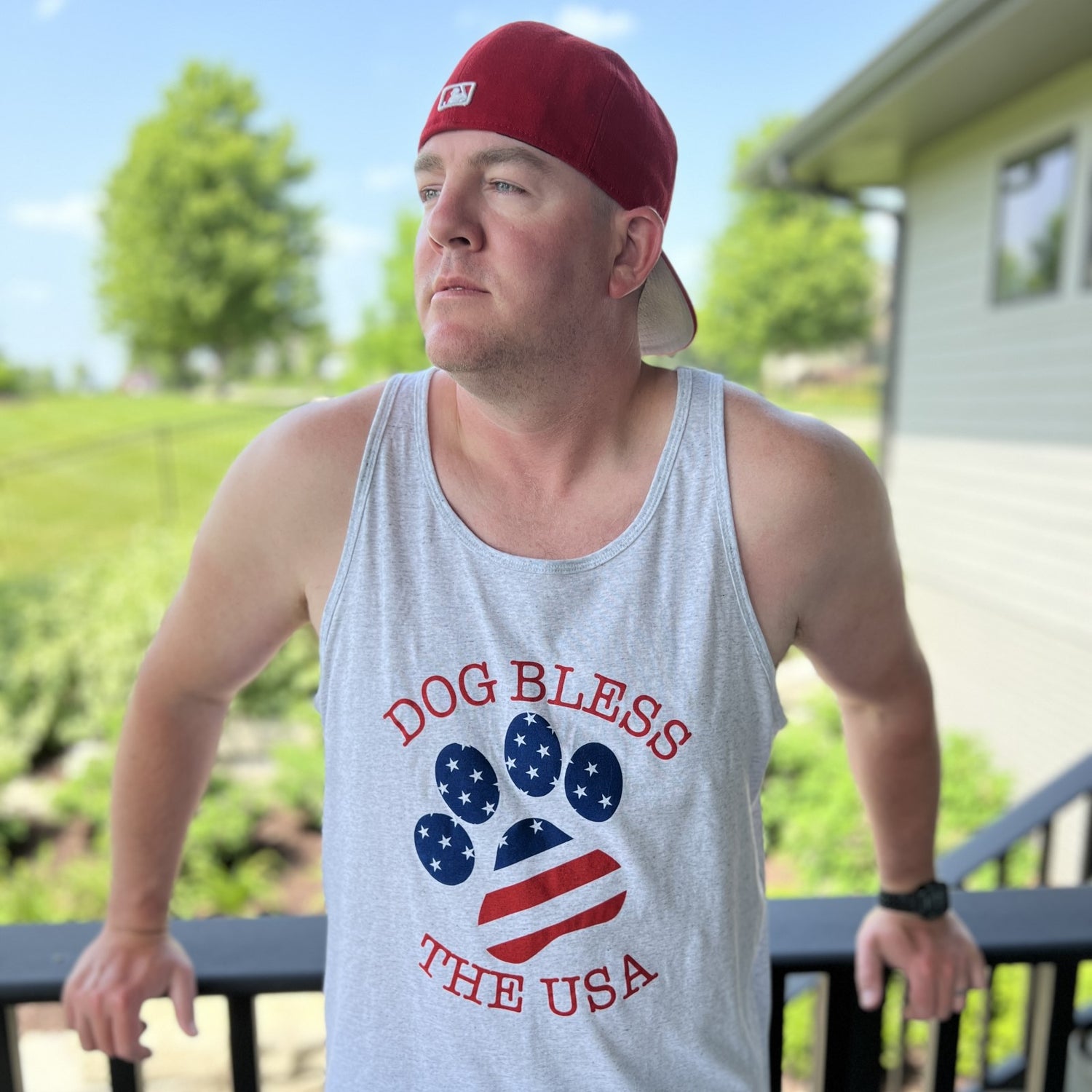 Dog Bless The USA Unisex Tank